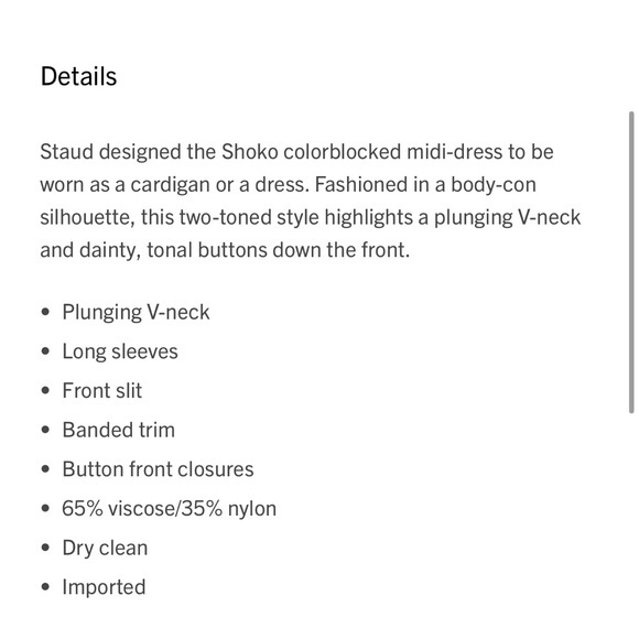 Staud Shoko Sweater Dress in White/Biscotti, Size XS - Picture 8 of 8